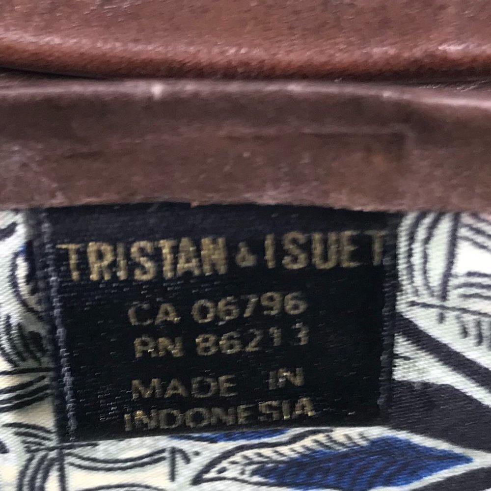 Tristan & Isuet VTG Leather Suede Canteen Structured Crossbody Bag Rare - Picture 6 of 10